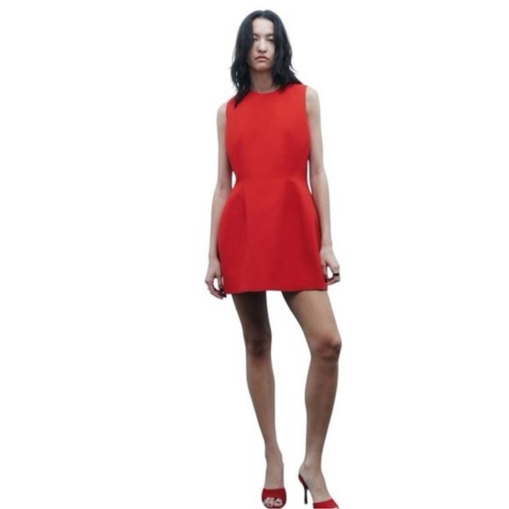 Zara Structured Red Dress